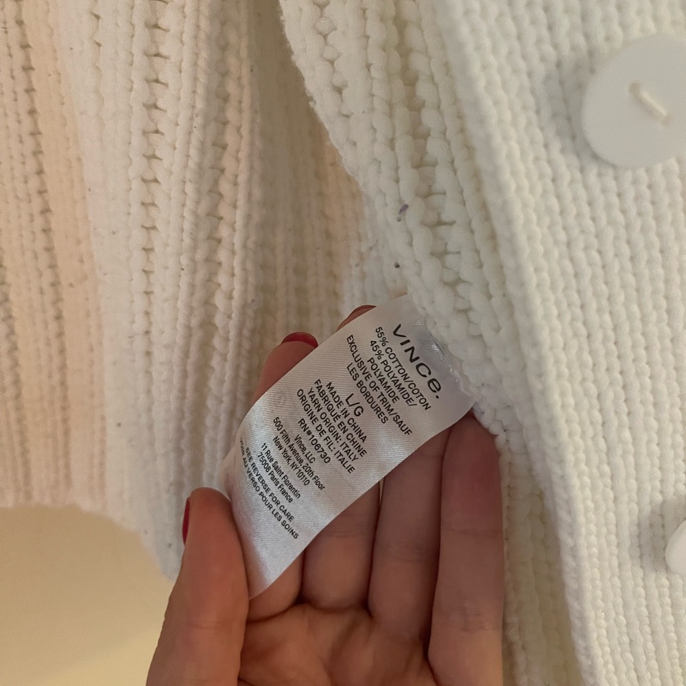 Vince Rib Wave Cardigan size Large - Picture 3 of 4